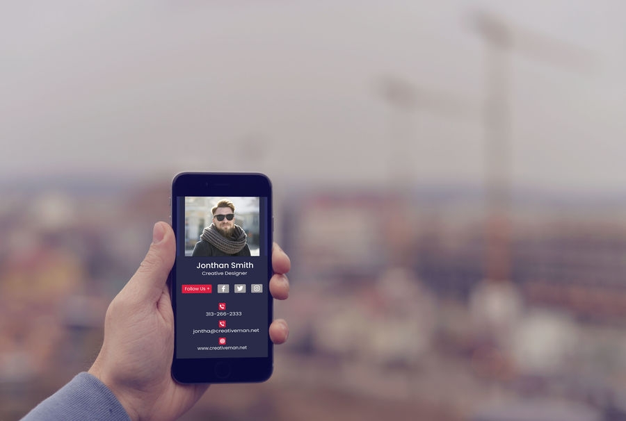 Integrate your business card into your smartphone.